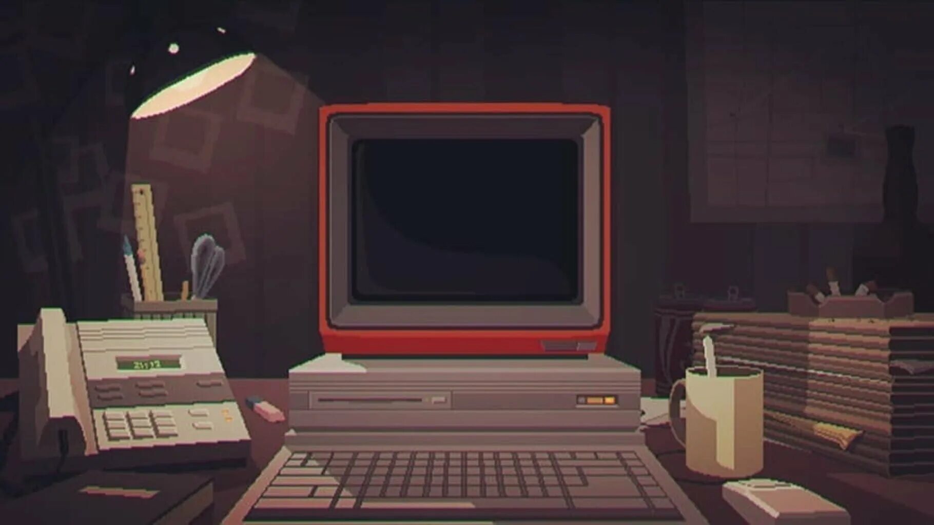 A screen makes the computer