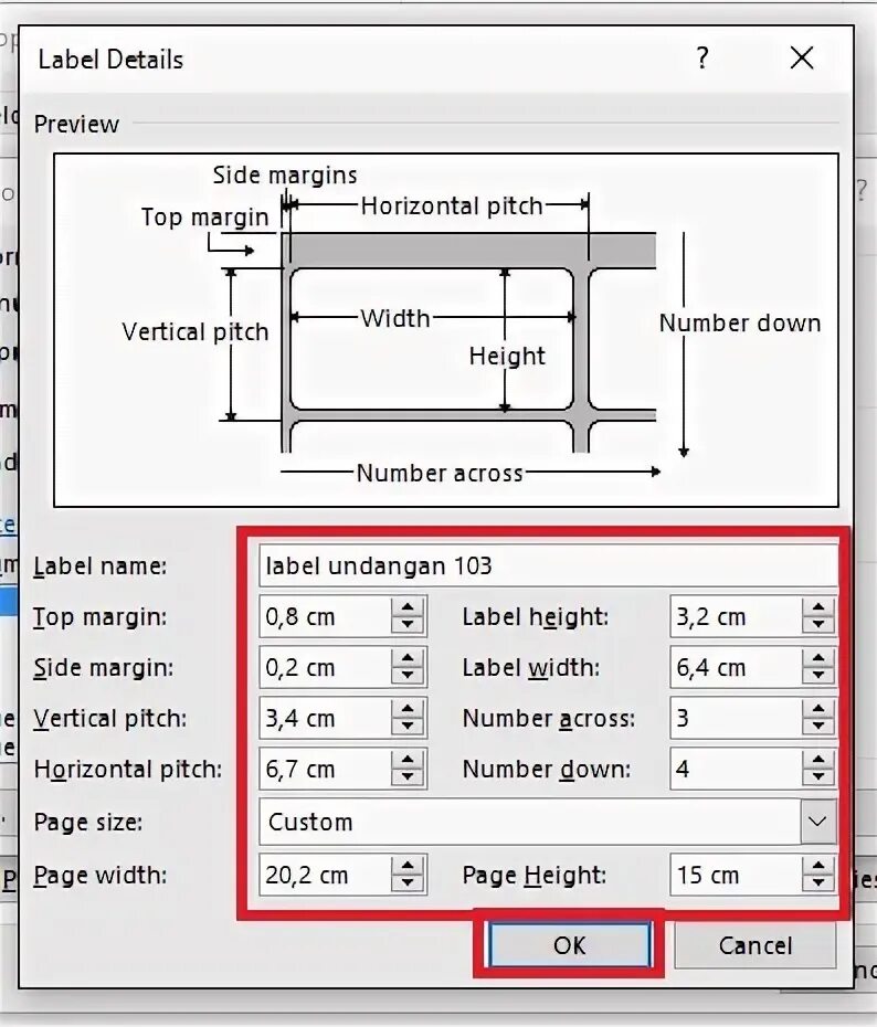 Detail labels