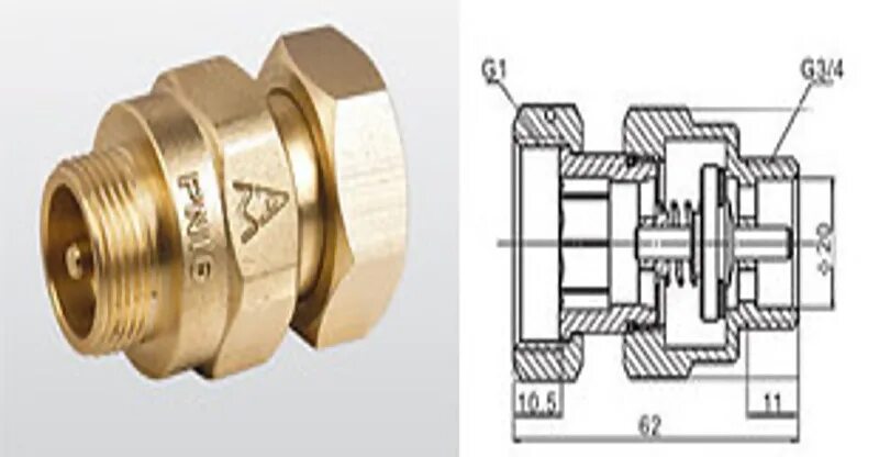 запорной клапан подачи воды. со встроенным обратным клапаном. обратный клапан valtec 3/4 для счетчика воды. счетчик воды метер сву-25 (универсальный). полусгон с накидной гайкой 1/2 valtec vtr.