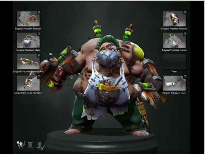 Скины на пуджа. Сет на пуджа surgical precision. новый сет на pudge. сеты на пуджа 2015.