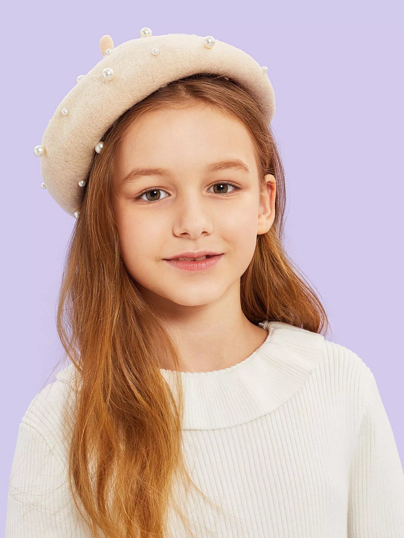 шапка беретка для девочки. беретка для девочки спицами.