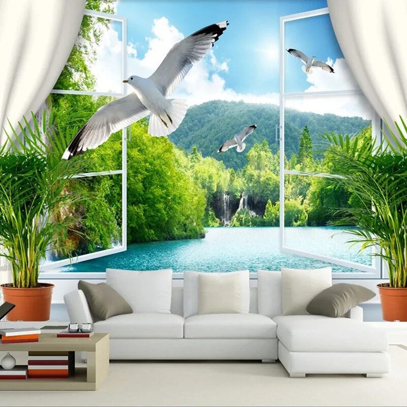 Custom floral wallpaper, 3D natural scenery murals for the living room bedroom r