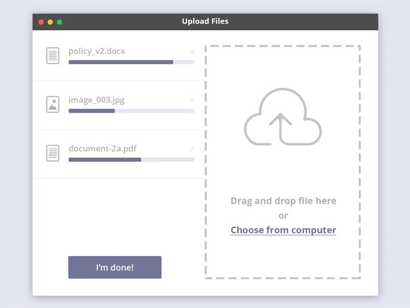 Web upload file. Upload ui. загрузка файлов drag and drop. upload file design. модальное окно ui.