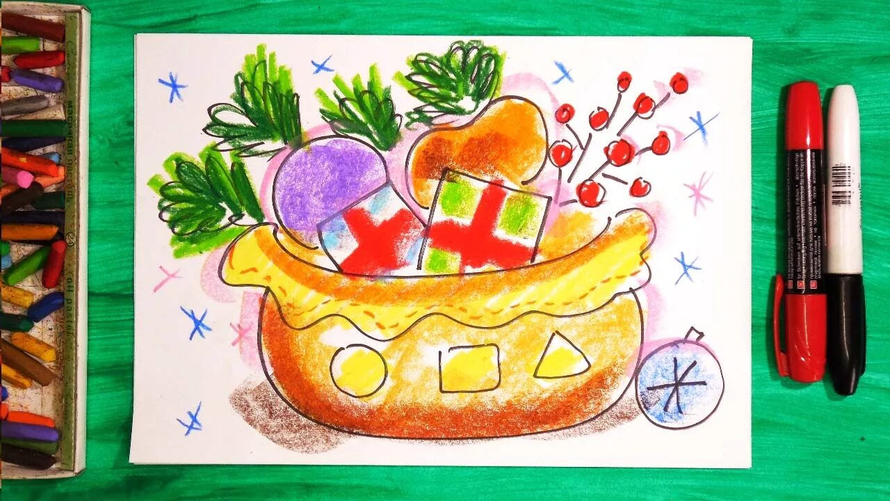 Подарки нарисовать красками. Подарок ребенку для рисования. рыбакит новогодние рисунки. детский рисунок подарок нарисованный красками. уроки рисования подарка.