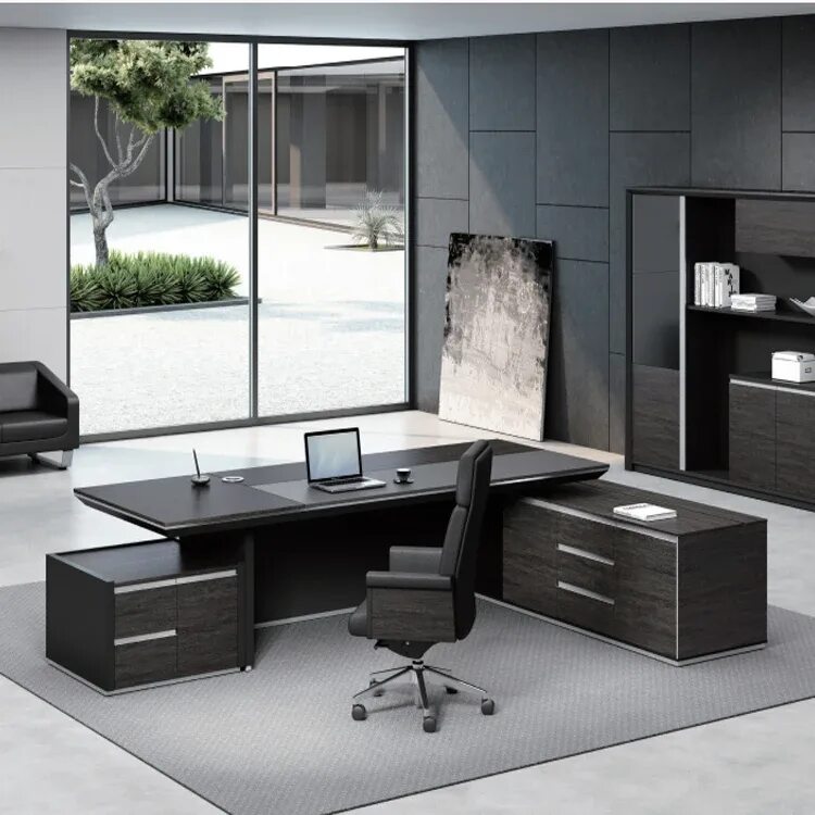 Стол руководителя corinthia desk. Стильная офисная мебель. Офисная мебель черный. Письменный стол руководителя. Письменный стол руководителя.