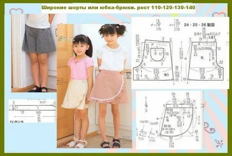 Юбка шорты девочке сшить
