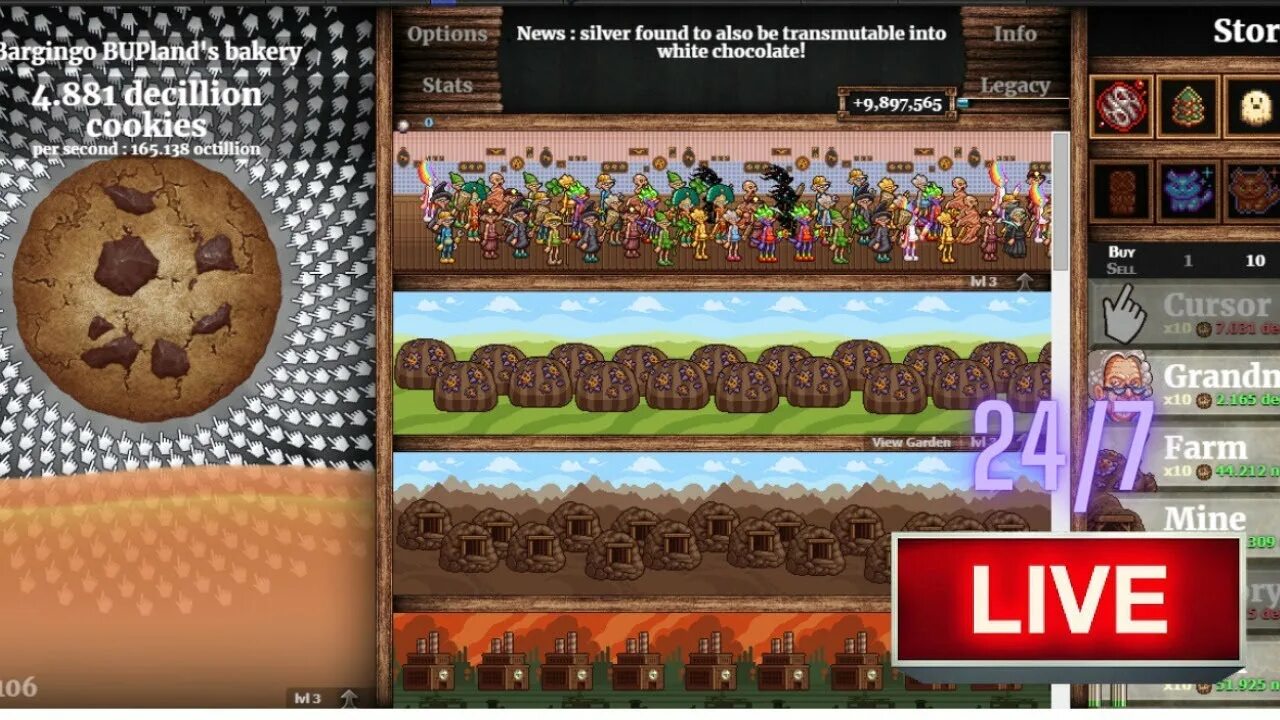 Cookie clicker game