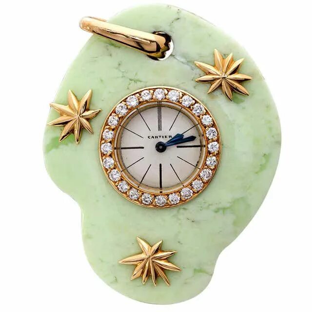 Jade watch. Cartier art deco watch. artdeco watch.