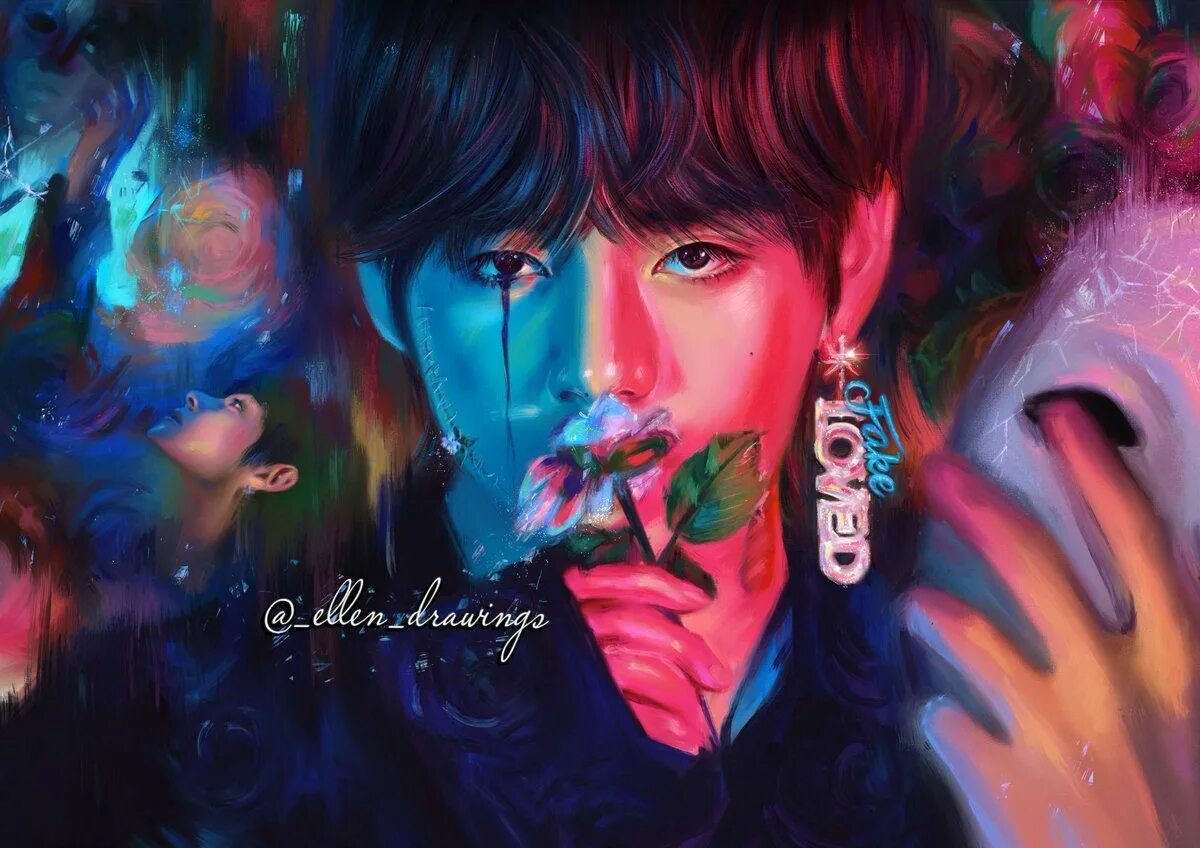 Bts singularity. БТС арт. Тэхен Art. Ви БТС арт.