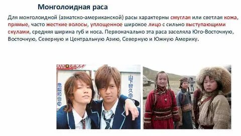 Характеристика монголоидной расы