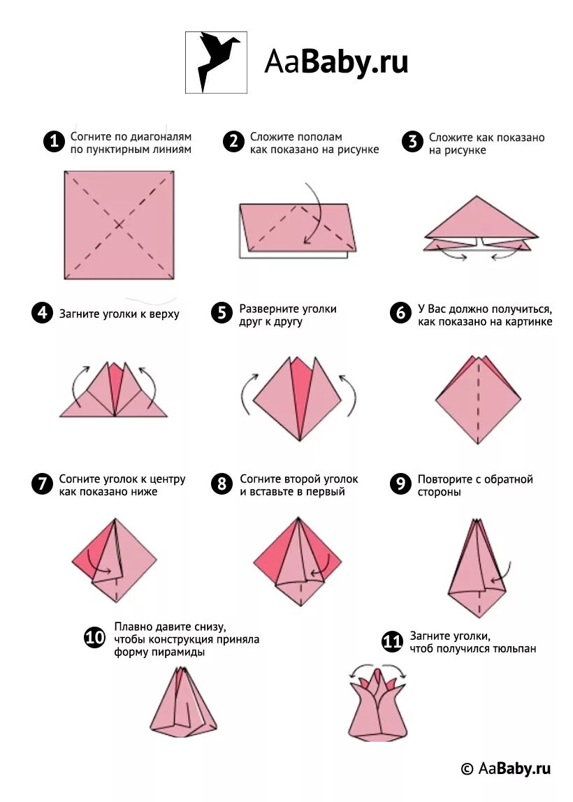 Оригами из бумаги для начинающих тюльпан схема пошагово. Как сделать тюльпан оригами пошагово. Оригами из бумаги цветы тюльпан схема простая для детей описание. Оригами тюльпан из бумаги пошаговой инструкции для детей.