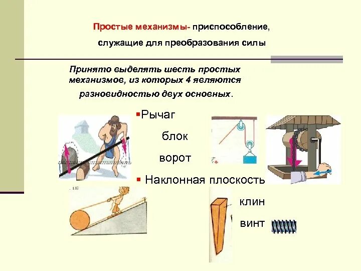 Служащее для преобразования силы