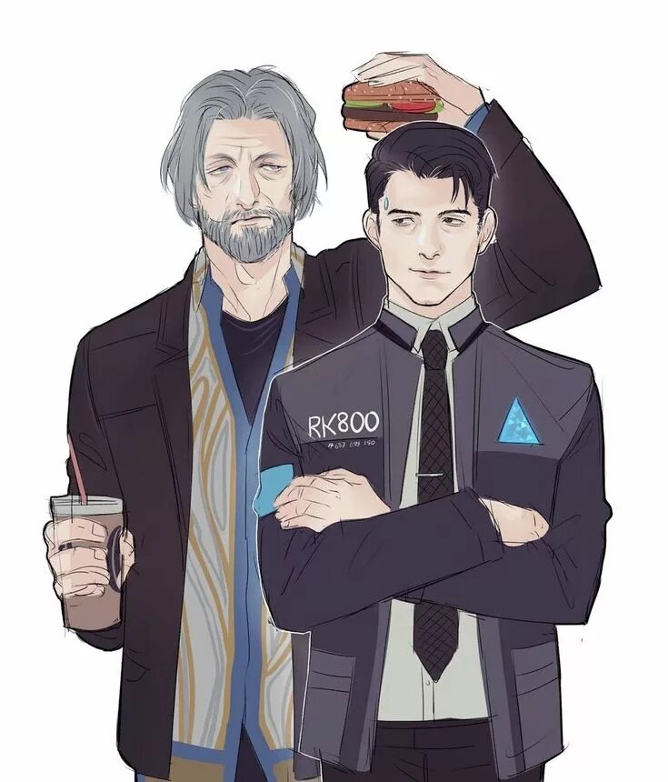 Human matching. Детройт Коннор и Хэнк. Коннор и Хэнк Детройт арт. Detroit become Human Коннор и Хэнк. Detroit become Human Коннор и Хэнк арт.