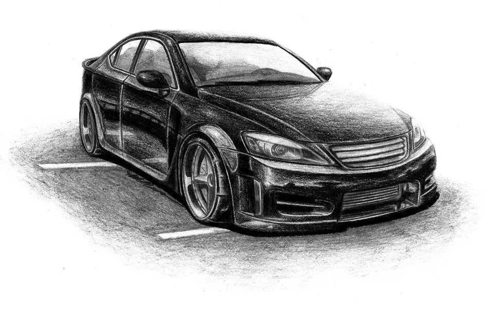 Рисунок авто. Картинка для срисовки беха.