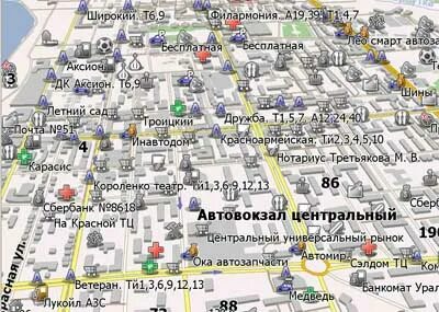 Карта сарапула с улицами