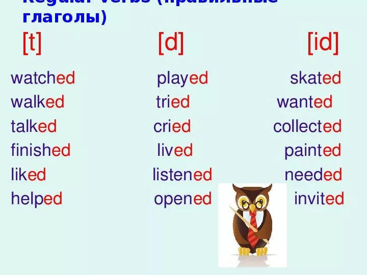 Правильные глаголы t d ID. Правильные глаголы ed. ID D T глаголы на английском. Past simple t d ID.