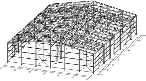 Типовой проект ангара из металлоконструкций
