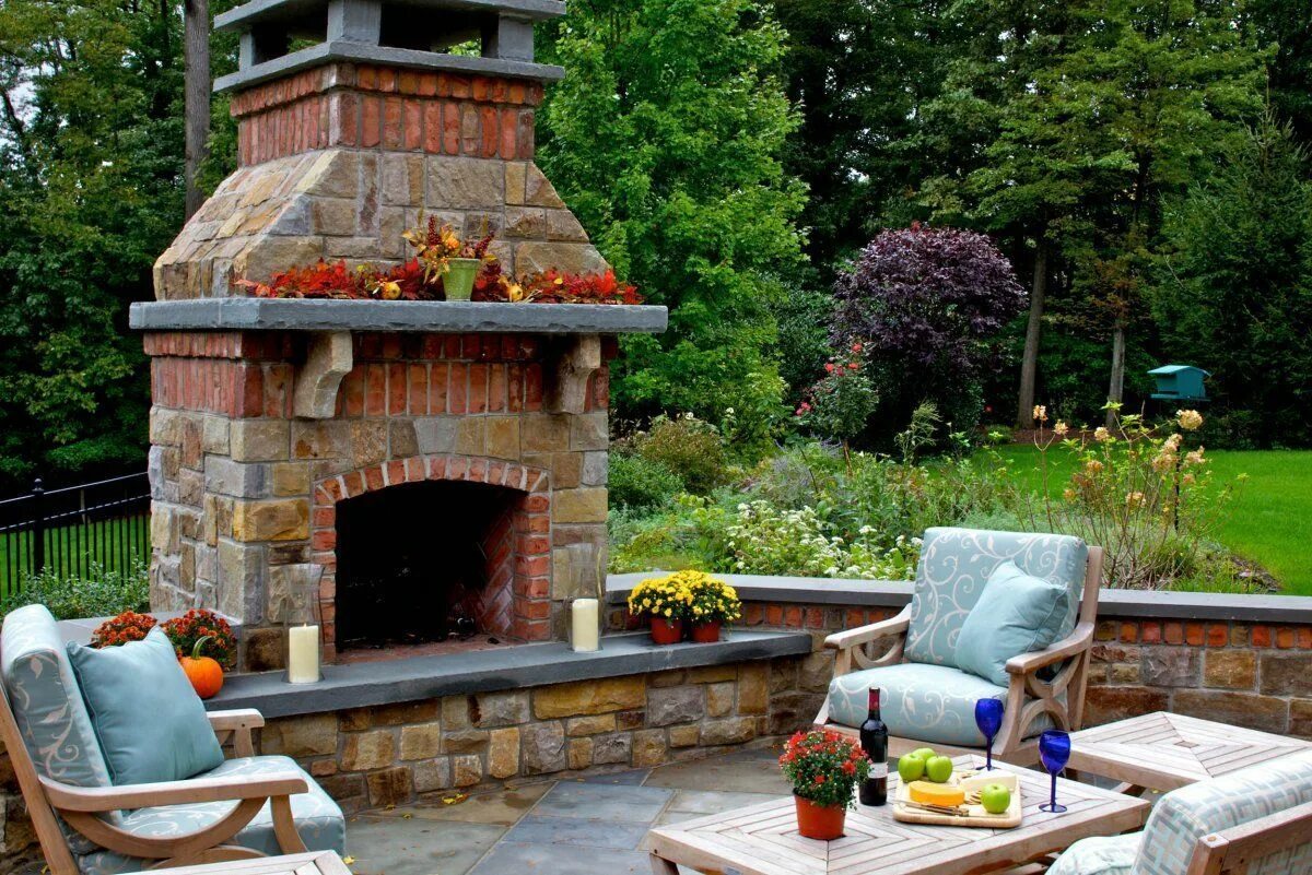 Картинки по запросу барбекю камины фото Outdoor fireplace designs, Rustic outdoo