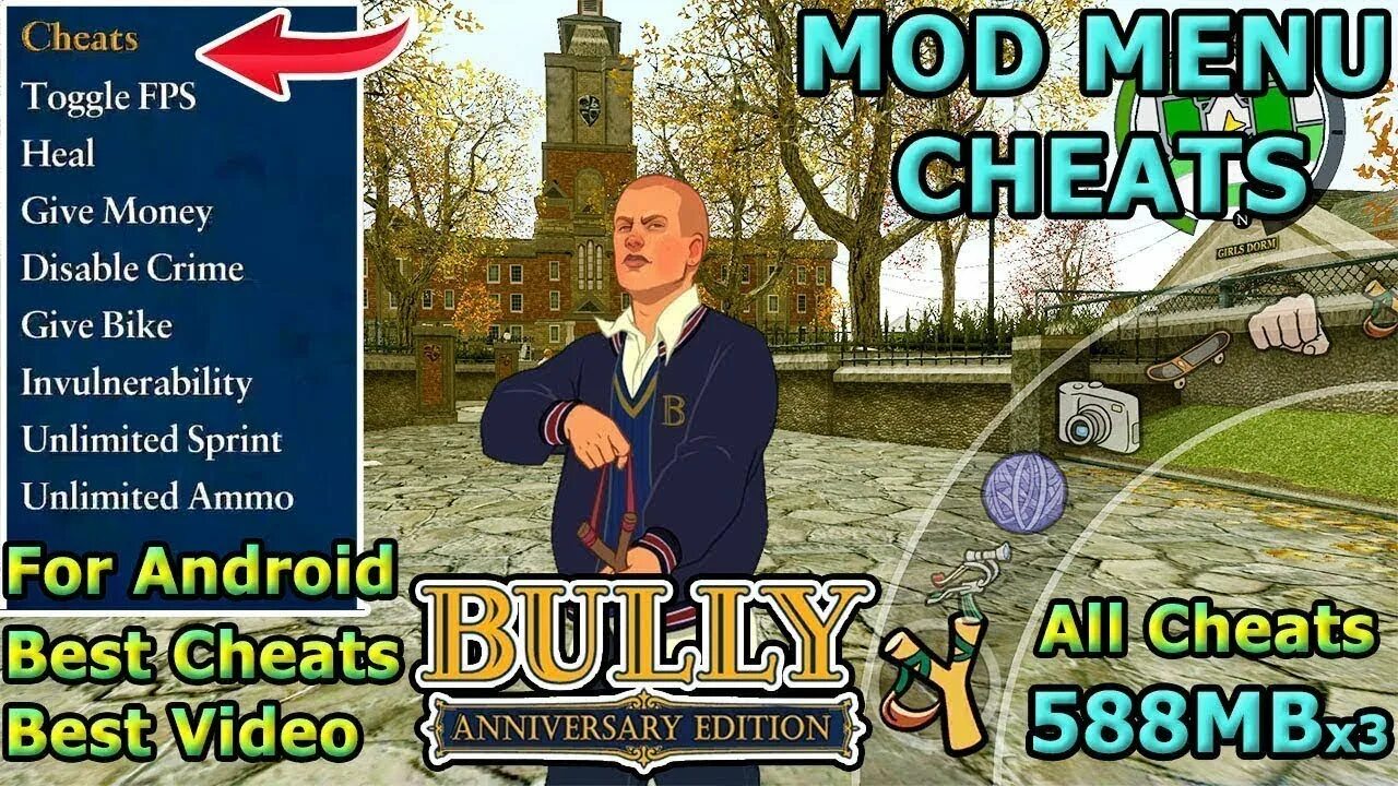 Булли Анниверсари. Bully: Anniversary Edition. Игра Bully на андроид. Булли мод меню разработчика. Булли на андроид встроен кэш