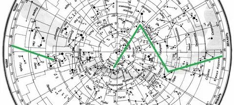 Определите по звездной карте координаты