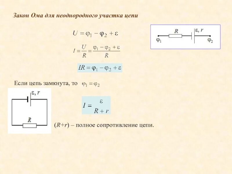 Полное сопротивление r r. Закон ома для полной цепи сопротивление. закон ома для полного участка цепи. закон ома для участка цепи и полной цепи формула. закон ома для участка цепи и для полной цепи.