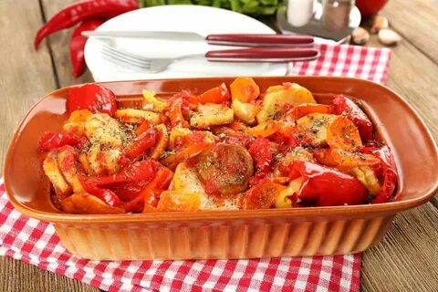 Курица запеченная в перце