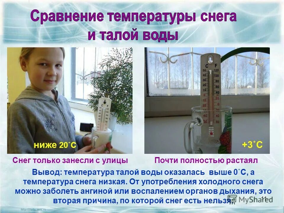 Какая температура воды для ребенка. Температура снега. Какая температура снега. Опыт измерение температуры воды. Температура талого снега.