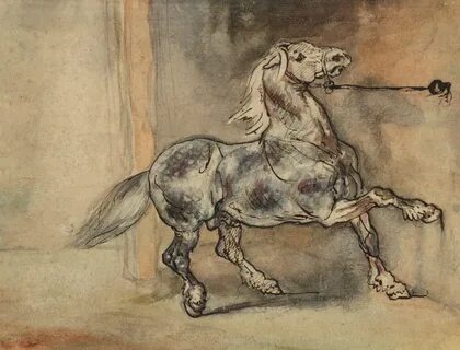 Купить цифровую версию картины: Теодор Жерико - Испуганный конь в конюшне Артхив