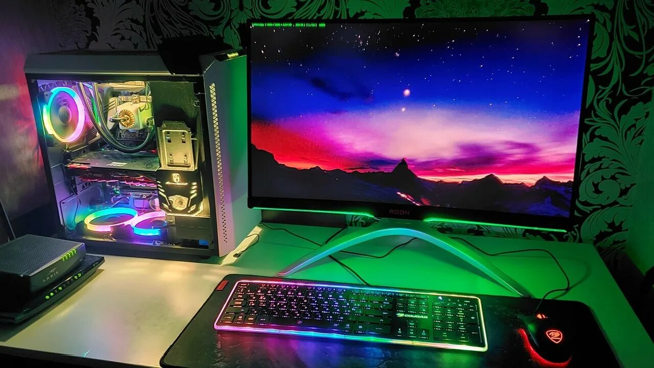 Игровой компьютер. Красивый компьютер. Крутой комп. Мощный игровой компьютер.