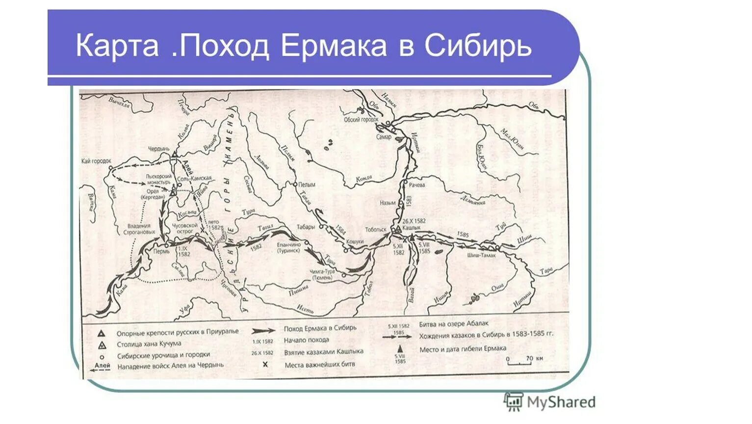 Поход ермака карта контурная. Поход Ермака Тимофеевича в Сибирь. Сибирский поход Ермака Тимофеевича. Сибирский поход Ермака карта. Поход Ермака в Сибирь 1581-1585.