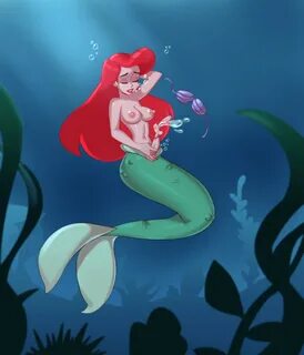 Ariel having fun underwater.