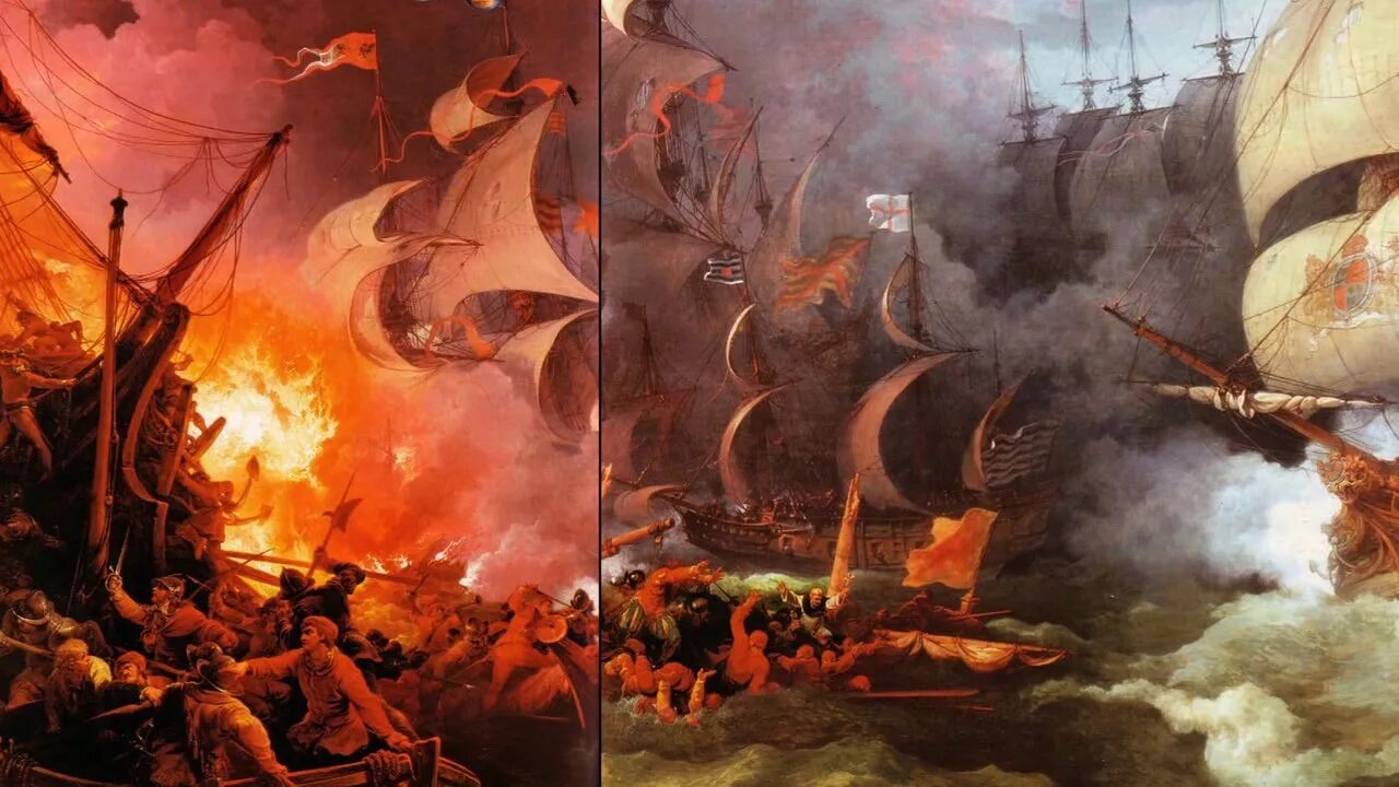Кто разгромил непобедимую армаду. Разгром непобедимой Армады 1588. 1588 Гибель непобедимой Армады. Фрэнсис Дрейк разгром непобедимой Армады.