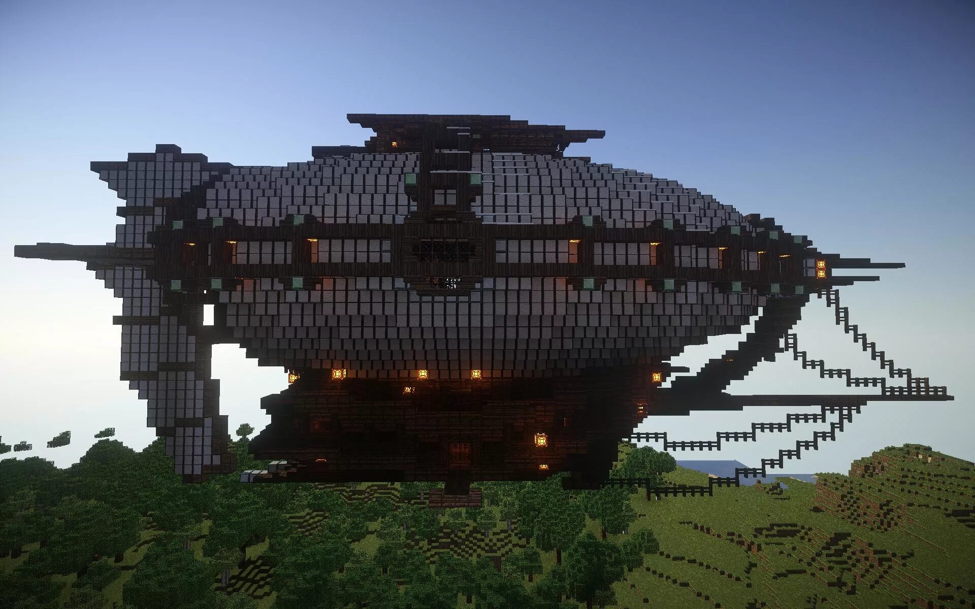 Apollyon minecraft. Minecraft Steampunk дирижабль. Стимпанк дирижабль майнкрафт. Дирижабль майнкрафт схематика. Миникрафт корабль дом.