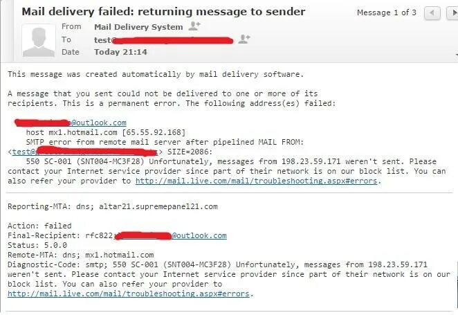 Connections send message. Mail delivery failed: returning message to Sender. Мэйл Деливери систем. Delivery failed. Mail delivery Subsystem.