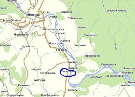 Кемерово топки расстояние