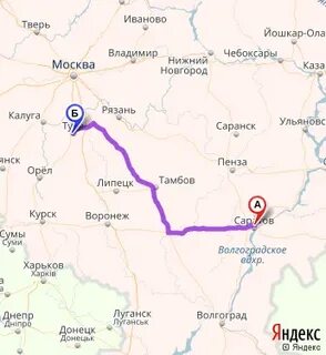 Тверь калуга расстояние