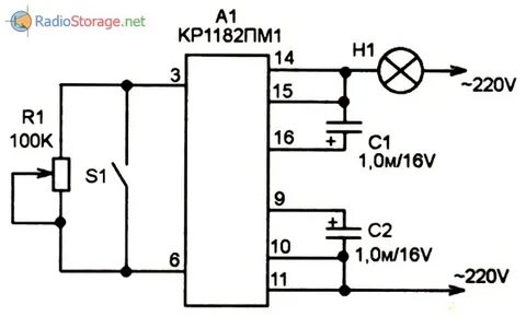 Кр1182пм1 схема подключения