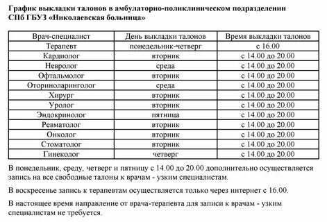 Николаевская больница запись к врачу