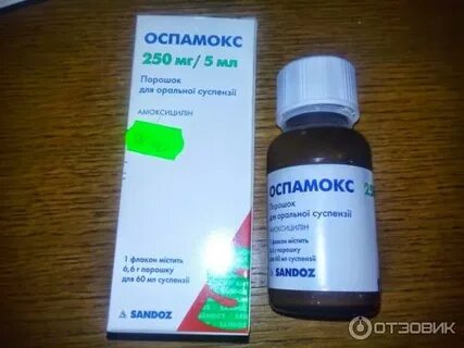 Оспамокс суспензия дозировка детям