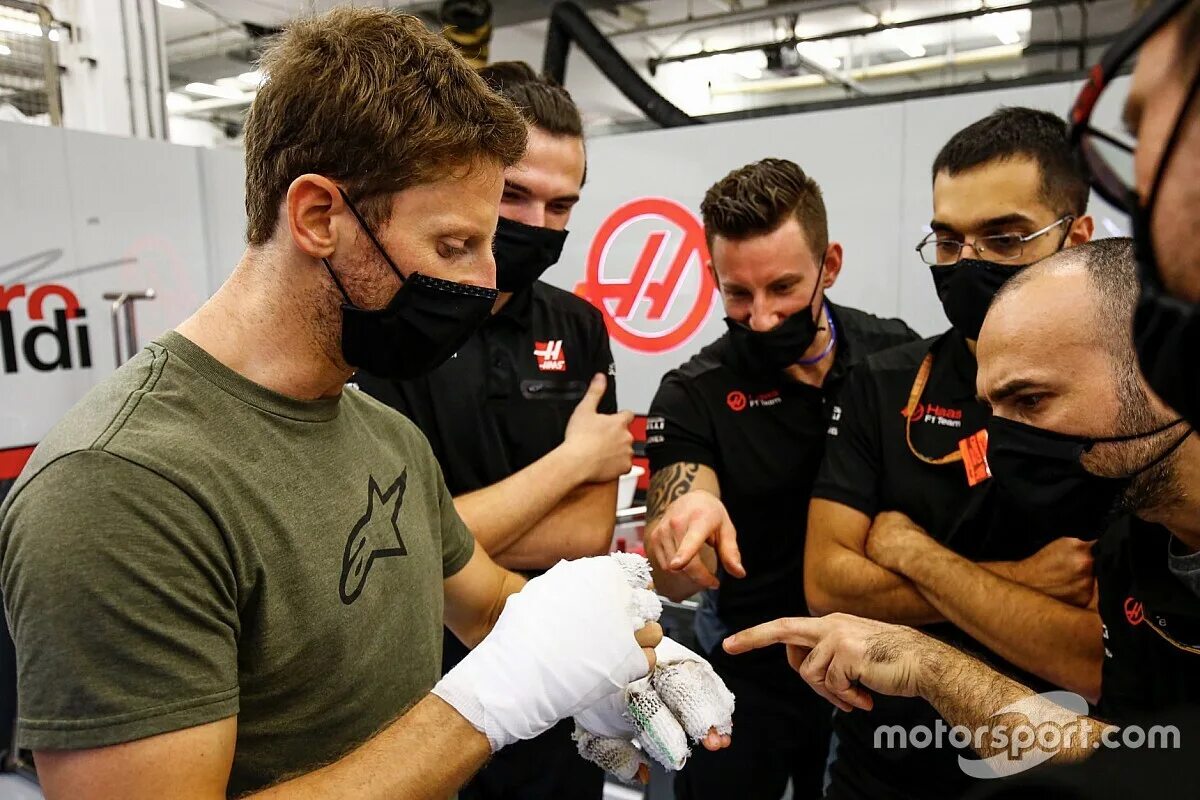 Роман грожан после аварии фото Romain Grosjean crash: Aftermath pictures show true extent of horror Bahrain GP