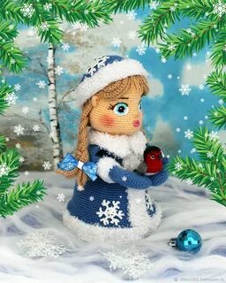 Снегурочка вязаная крючком