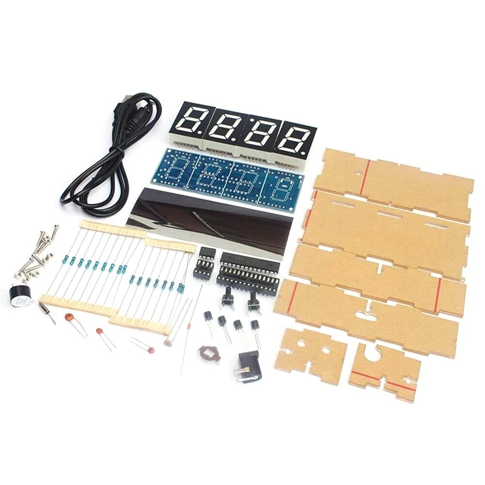 Digital diy. Compact 4-digit diy digital led clock kit. набор радиолюбителя старт 7231. infinium exome-24 kit. xdk машина.