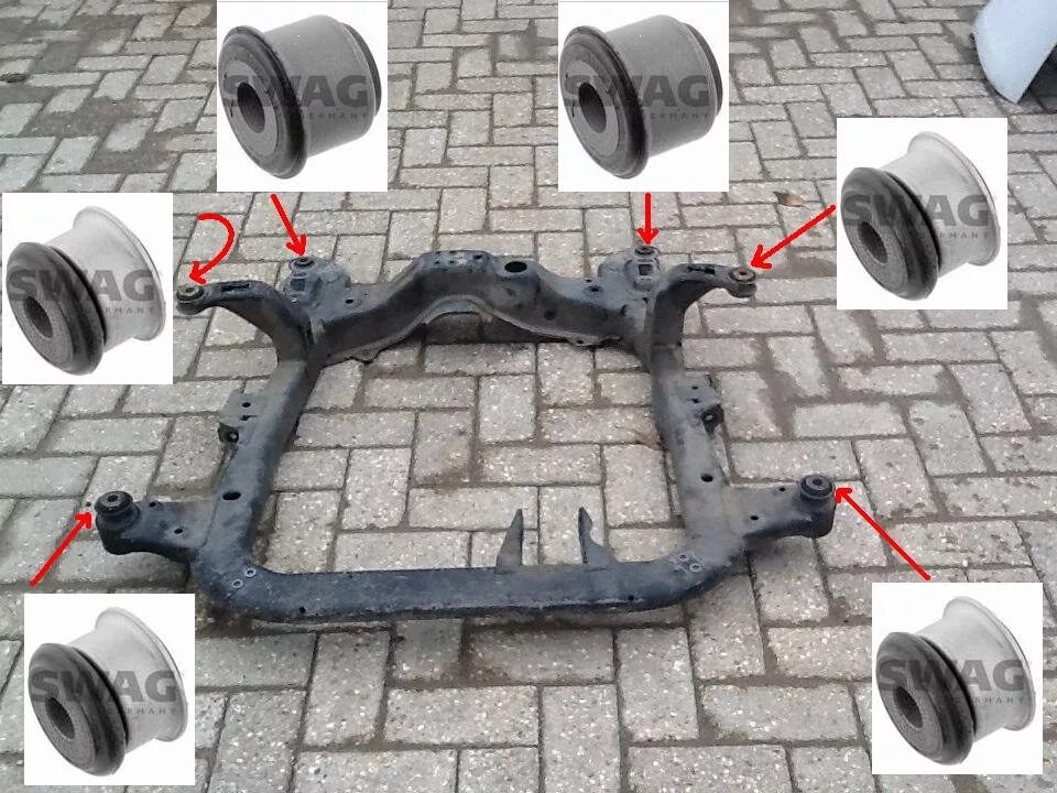 Опять о сайлентблоках подрамника. - Nissan Tiida (1G), 2008 года своими руками D