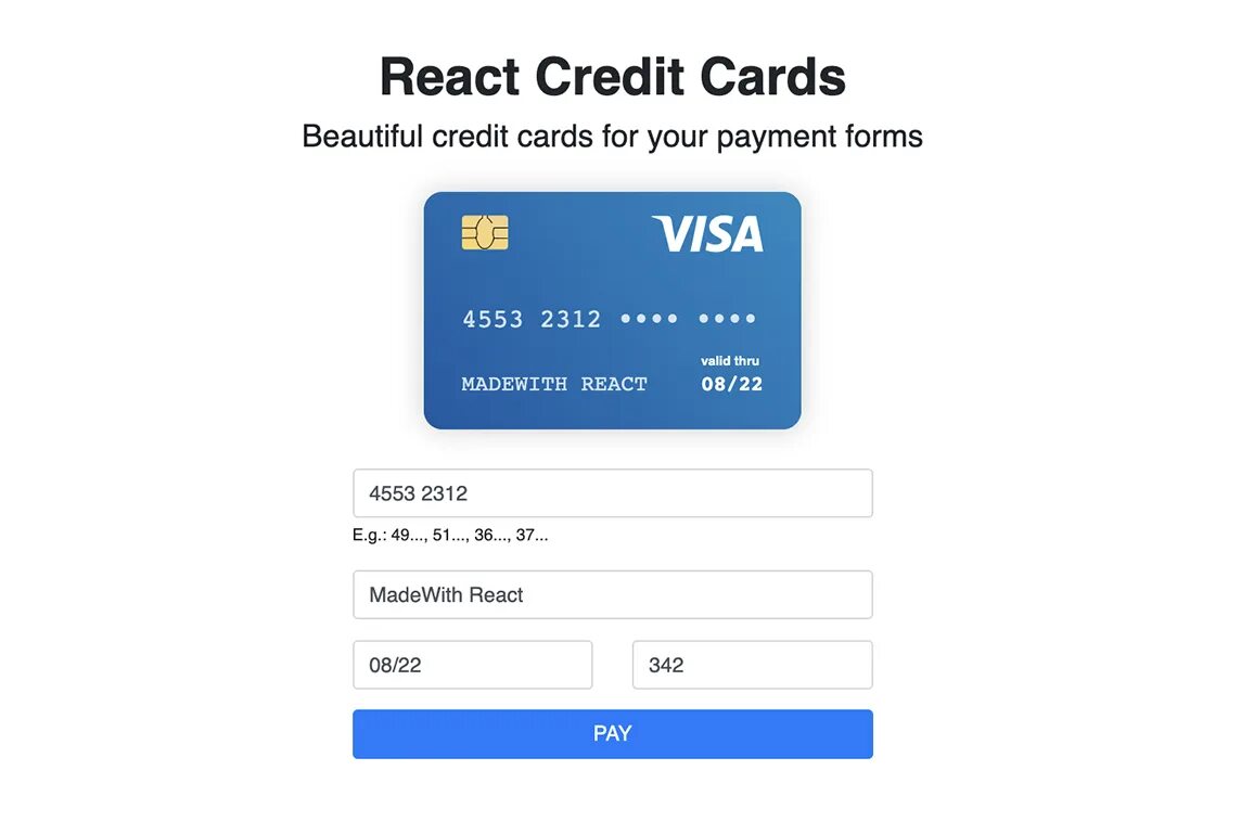 React карта. Credit card form. credit card form design. payment form. аналоги react-native-credit-card-input.