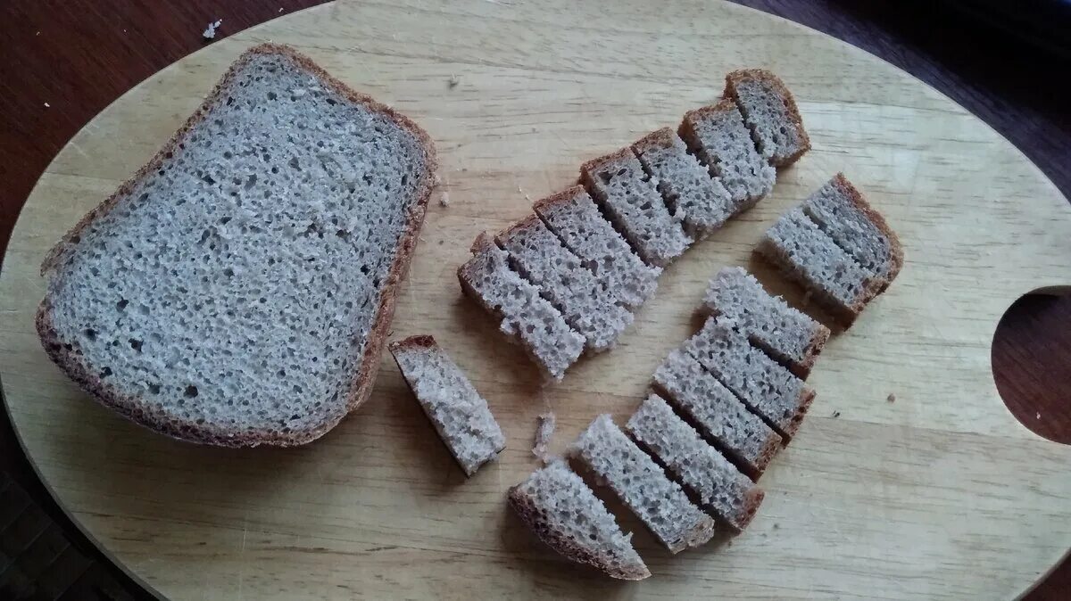 Сколько кусков в черном хлебе