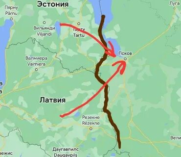 Расстояние до границы латвии