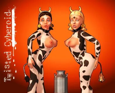 anal insertion, body paint, bondage, bovine, breasts, buttplug, buttplug ta...