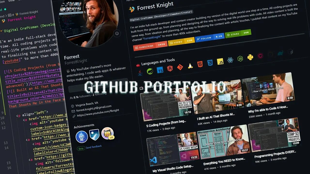 Github портфолио. Портфолио на github. оформление github профиля. github profile readme. как красиво оформить readme в github.