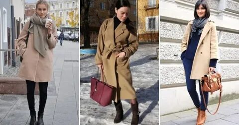 Бежевое пальто с каким шарфом носить