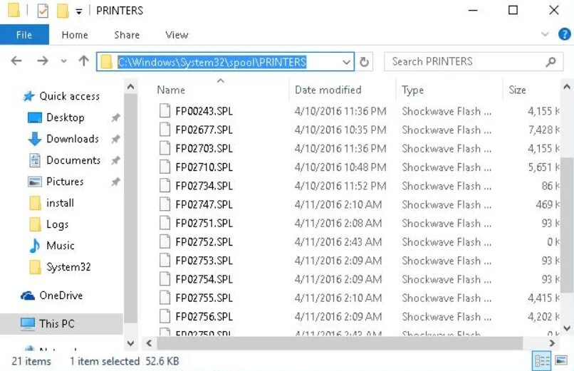 Квик серч. C windows system32 spool. Где находится windows system32 printers. Скрытый tmp файл. Открыть очередь печати в виндовс 10.